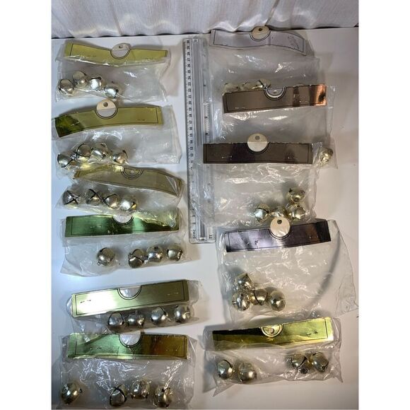 Brass Bell Christmas Crafting Lot 11 Packs(44 Bells)-Criterion-1” NOS Vintage - Picture 7 of 8